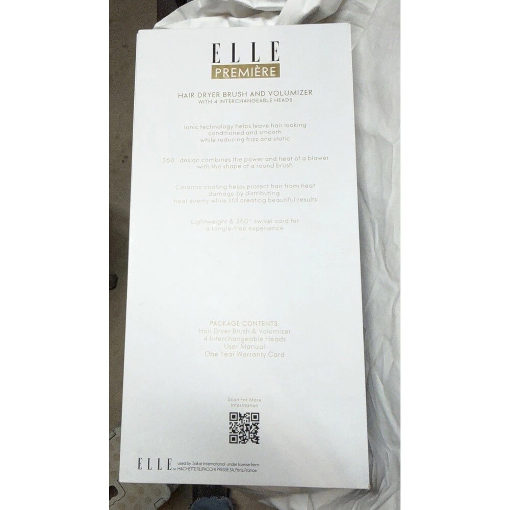 ELLE Premiere 4-in-1 Hair Dryer brush & Volumizer With 4 Heads - Picture 4 of 4